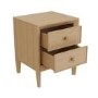 Solid Wood 2-Drawer Bedside Table - Georgie