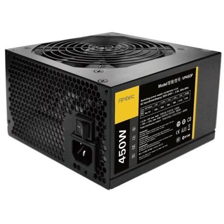Antec 450W VP450P PSU, ATX V2.3, 12cm Fan, Dual +12V Rails, APFC, Continuous Power