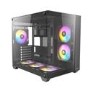 Antec CX800 Elite RGB Mid Tower Tempered Glass Gaming PC Case Black