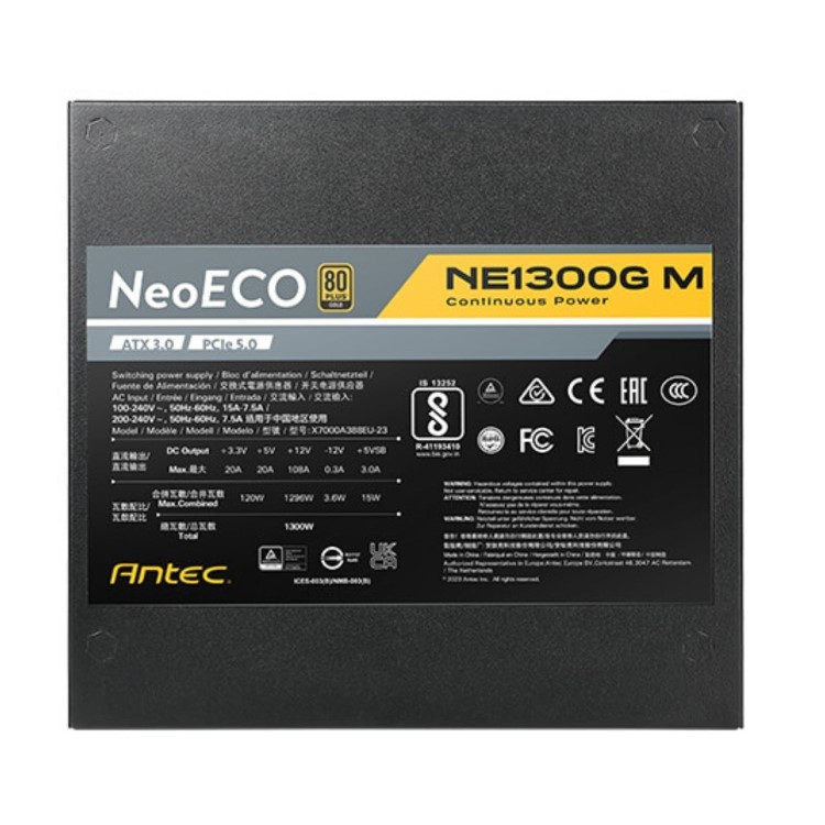 Antec NE1300G M 1300W Fully Modular 80+ Gold Power Supply