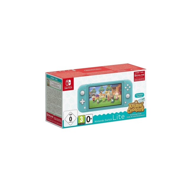 Nintendo Switch Lite Turquoise + Animal Crossing_ New Horizons + NSO 3 Months
