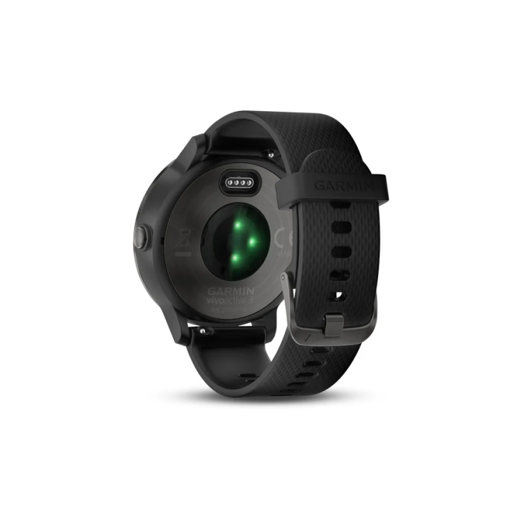 Garmin Vivoactive 3 - Slate Grey with Black Silicone Band