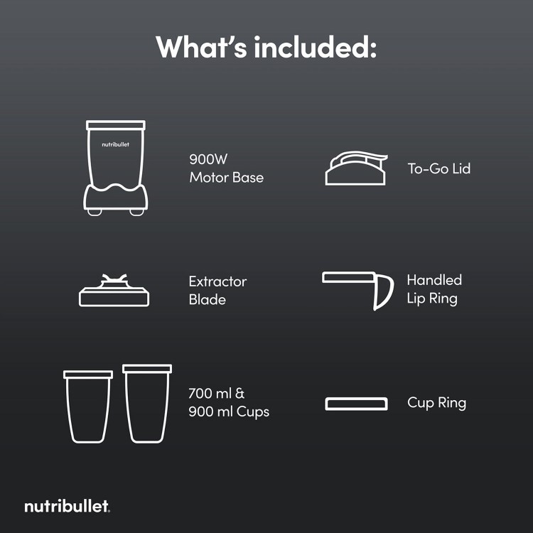 Nutribullet 02775 McLaren Portable Blender with USB Rechargeable Battery - Grey