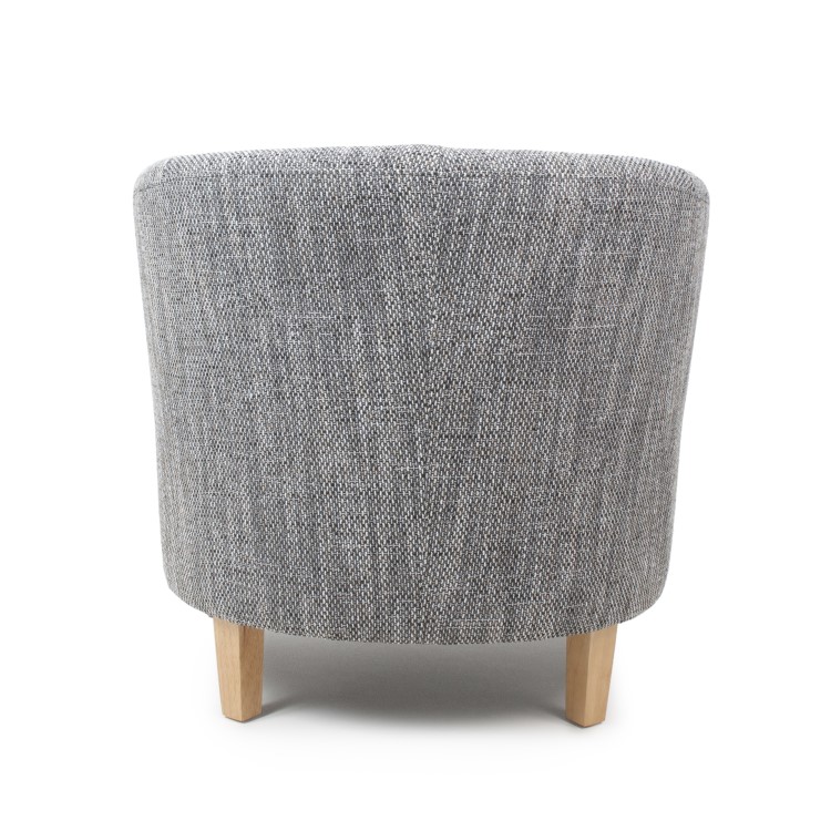 Shankar Grey Tweed Tub Chair & Stool Set