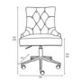 Silver Grey Velvet Luxury Office Chair with Silver Studs