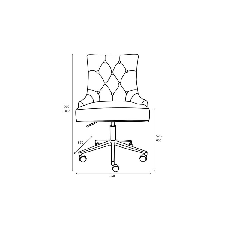 Silver Grey Velvet Luxury Office Chair with Silver Studs