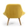 Shell Yellow Armchair with Fabric Quilted Finish