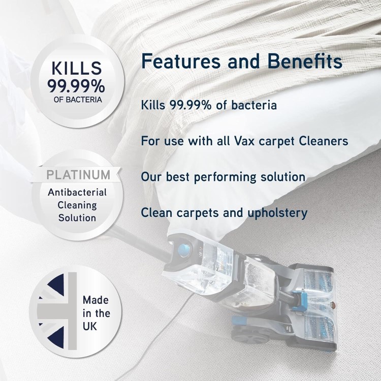 Vax Platinum Antibacterial 1.5L Carpet Cleaner Solution - Citrus Burst