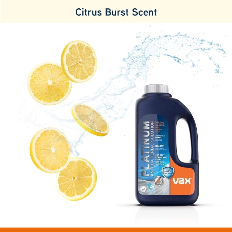 Vax Platinum Antibacterial 1.5L Carpet Cleaner Solution - Citrus Burst