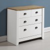 Seconique 100-102-076 Seconique Ludlow 2+2 Chest of Drawers in White and Oak