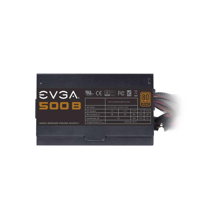 EVGA 500B 500W 80 Plus Bronze Non-Modular Power Supply