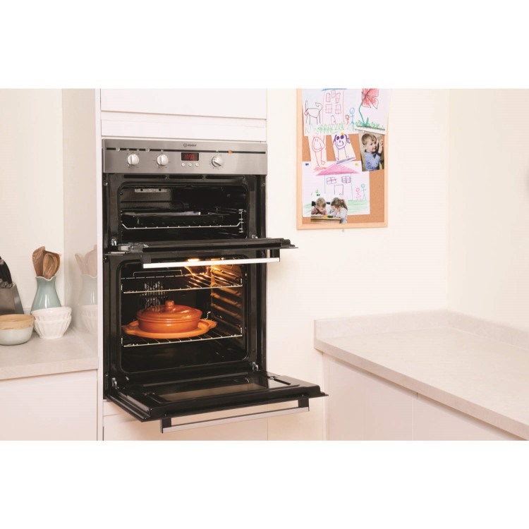 Indesit FIMDE23IXS Multifunction Electric Built-in Double Oven Stainless Steel