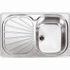 Single Bowl Inset Chrome Stainless Steel Kitchen Sink with Reversible Drainer - Franke Erica