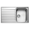 Single Bowl Inset Chrome Stainless Steel Kitchen Sink with Reversible Drainer - Franke