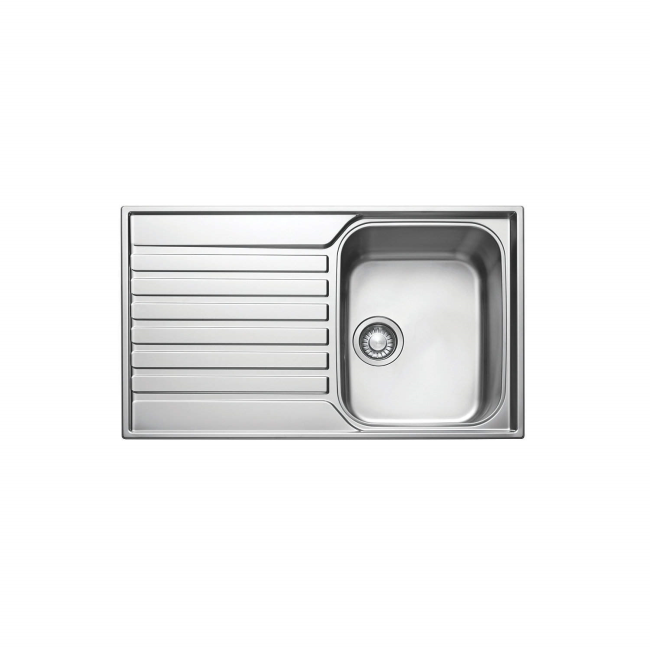 Single Bowl Inset Chrome Stainless Steel Kitchen Sink with Reversible Drainer - Franke