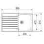 Franke Argos 611-86 Single Bowl Inset Chrome Stainless Steel Kitchen Sink