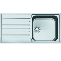 Franke Argos 611-100 Single Bowl Inset Chrome Stainless Steel Kitchen Sink