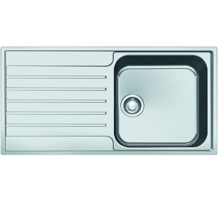 Franke Argos 611-100 Single Bowl Inset Chrome Stainless Steel Kitchen Sink