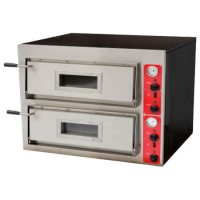 Hamoki PO-4-2 Twin Deck Electric Pizza Oven 8 x 14" Pizzas - 2 x 700mm Decks - Up To 500C. Single Phase 9.6kW Hamoki PO-4-2 Twin Deck Electric Pizza Oven 8 x 14" Pizzas - 2 x 700mm Decks - Up To 500C. Single Phase 9.6kW