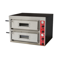 Hamoki PO-4-2 Twin Deck Electric Pizza Oven 8 x 14" Pizzas - 2 x 700mm Decks - Single Phase 9.6kW