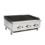 Hamoki ECB-36SX Premium Large Gas Countertop 3 Burner Charbroiler Triple Control 90000 Btu/hr