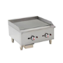 Hamoki EGG-24SX Heavy Duty Gas Countertop Griddle 600mm Wide. 2 Burners. 60000 btu