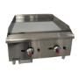 Hamoki EGG-24SX Heavy Duty Gas Countertop Griddle 600mm Wide. 2 Burners. 60000 btu
