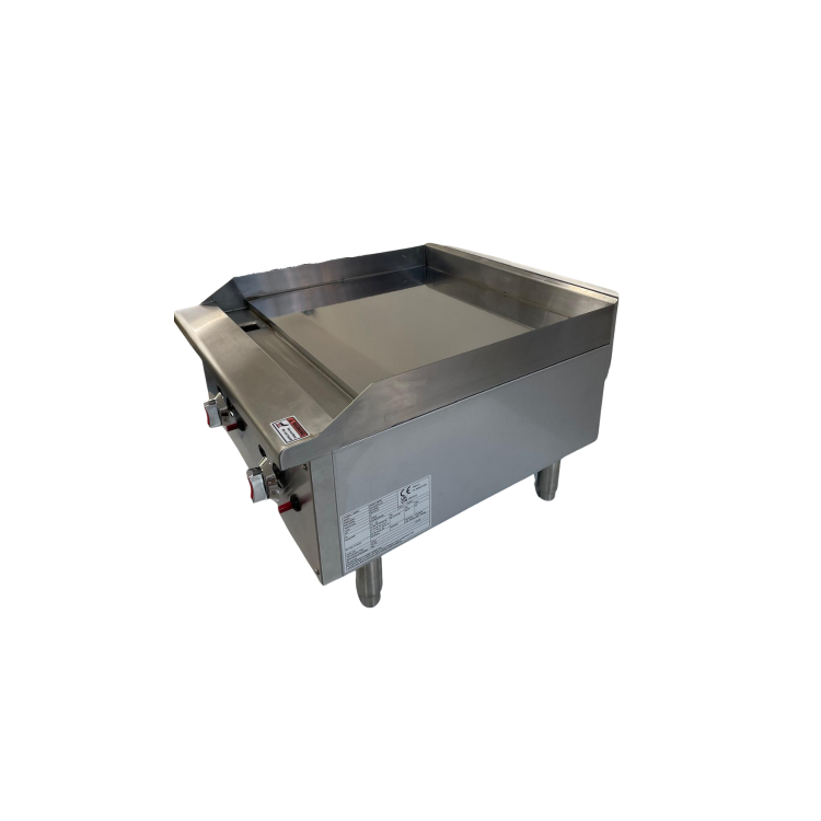 Hamoki EGG-24SX Heavy Duty Gas Countertop Griddle 600mm Wide. 2 Burners. 60000 btu