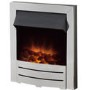Adam Chrome Inset Electric Fireplace with LED Lights - Colorado