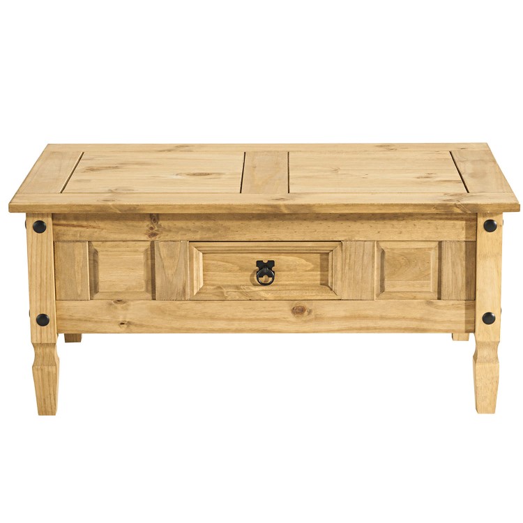 Corona Mexican Solid Pine 1 Drawer Coffee Table