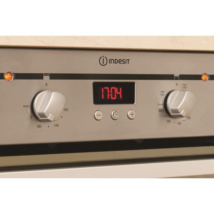 GRADE A1 - Indesit FIMU23IXS Electric Built-under Double Oven - Stainless Steel