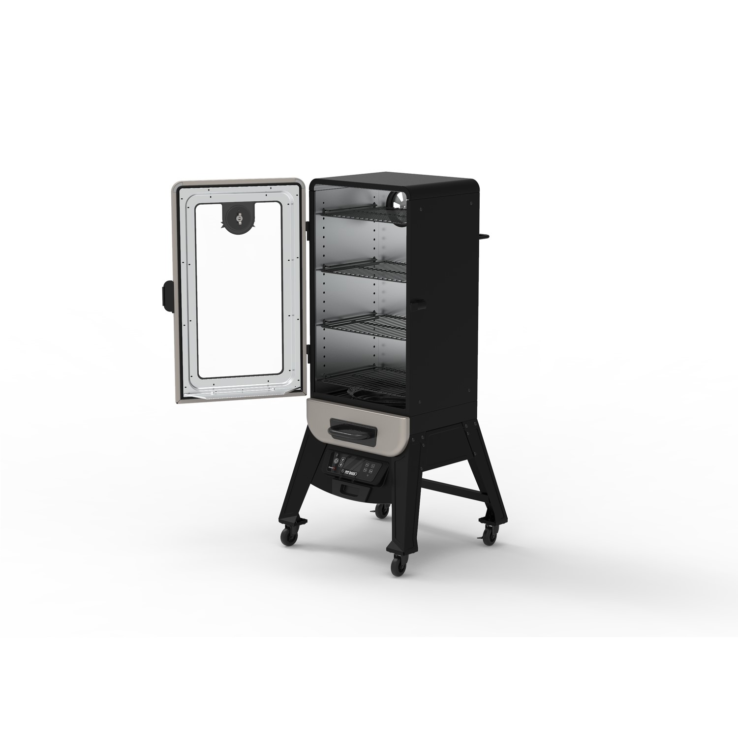 Pit Boss 3-Series Vertical Gas Wood Smoker in Red Hammertone - PBV3G1 Pit Boss 3-Series Vertical Gas Wood Smoker in Red Hammertone - PBV3G1