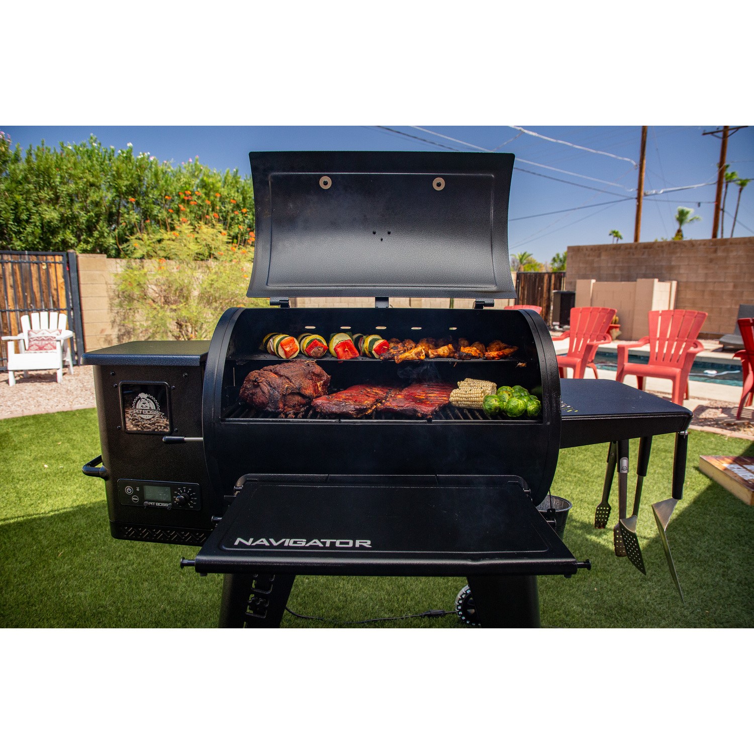 Pb850 Pit Boss 850 Pro Series Wood Pellet Smoker BBQ Grill - Page 1 ...