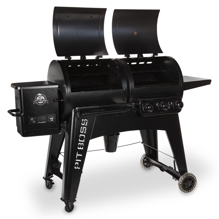 Pit Boss Navigator 1230 Pellet Smoker and 3 Burner Gas Combo BBQ Grill PB1230CN