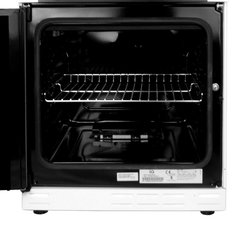 iQ 50cm Gas Twin Cavity Cooker - White
