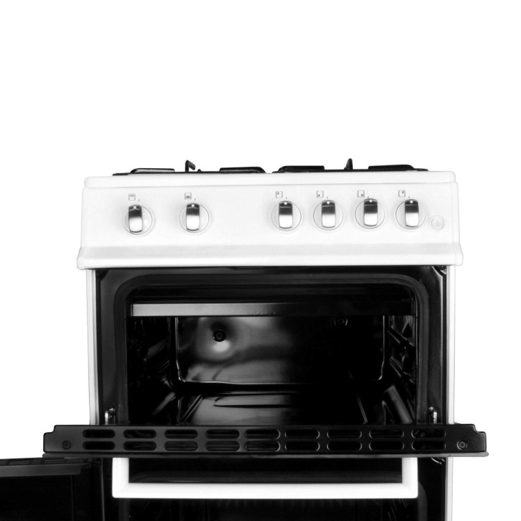 iQ 50cm Gas Twin Cavity Cooker - White