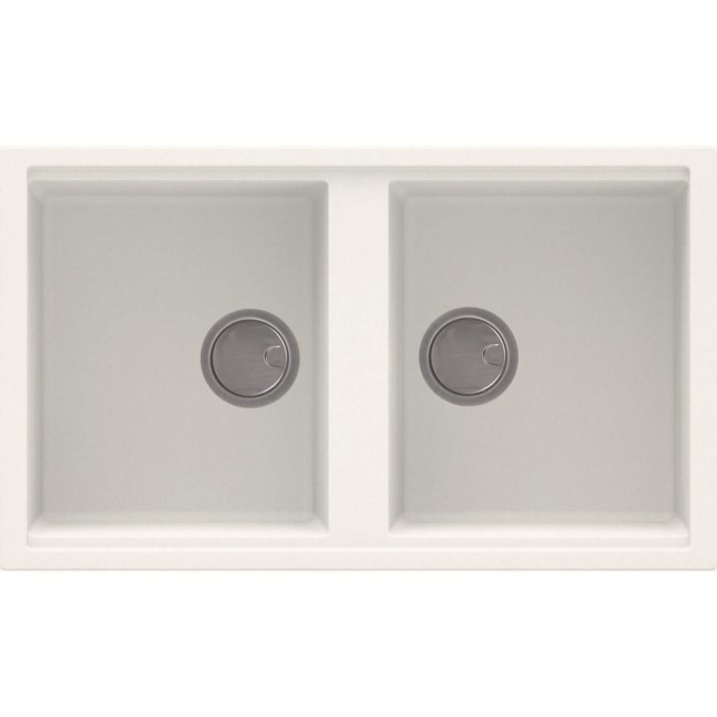 Reginox Double Bowl Regi-Granite Composite White Kitchen Sink