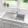 Single Bowl Chrome Stainless Steel Kitchen Sink with Left Hand Drainer - Taylor & Moore