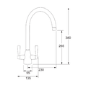 Franke Eiger Dual Lever Pull Out Monobloc Kitchen Mixer Tap - Black