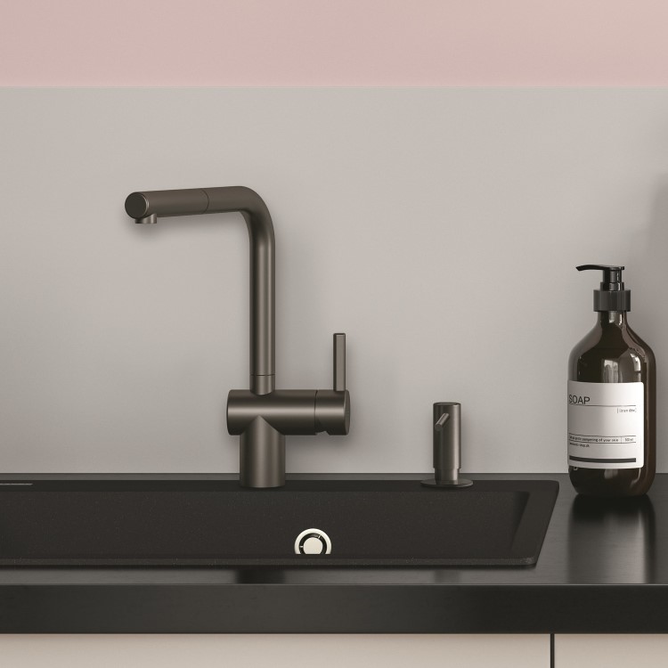 Franke Atlas Neo Single Lever Pull Out Monobloc Kitchen Mixer Tap - Anthracite