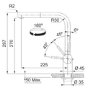 Franke Atlas Neo Single Lever Pull Out Monobloc Kitchen Mixer Tap - Anthracite