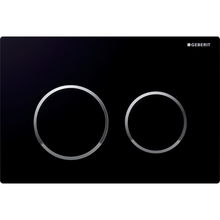 GRADE A1 - Geberit Kappa21 Flush Plate - Black/Chrome