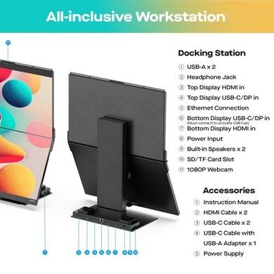 Mobile Pixels Geminos Dual 23.8" Full HD Portable Monitor