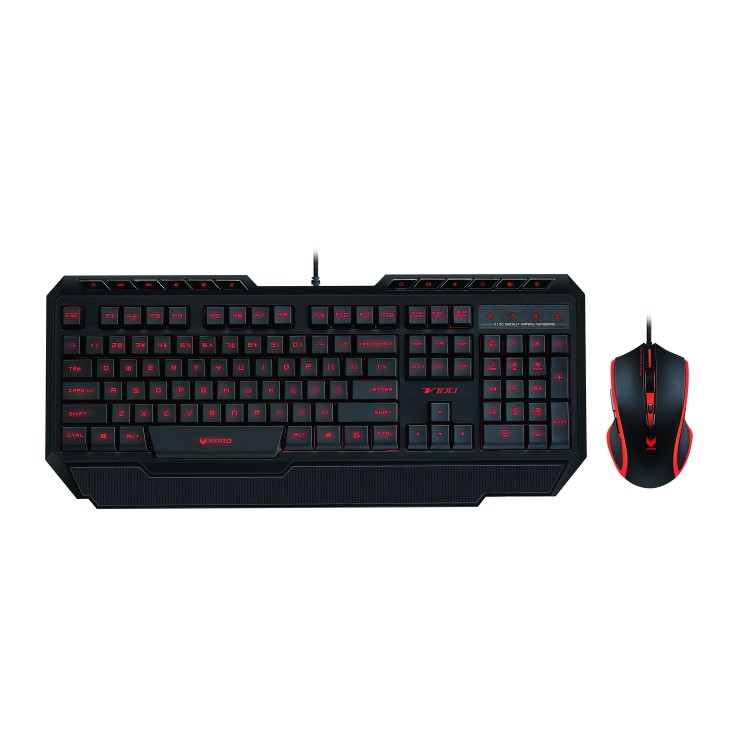 VPRO V100 Gaming Backlit Keyboard and Mouse Set Black UK Layout