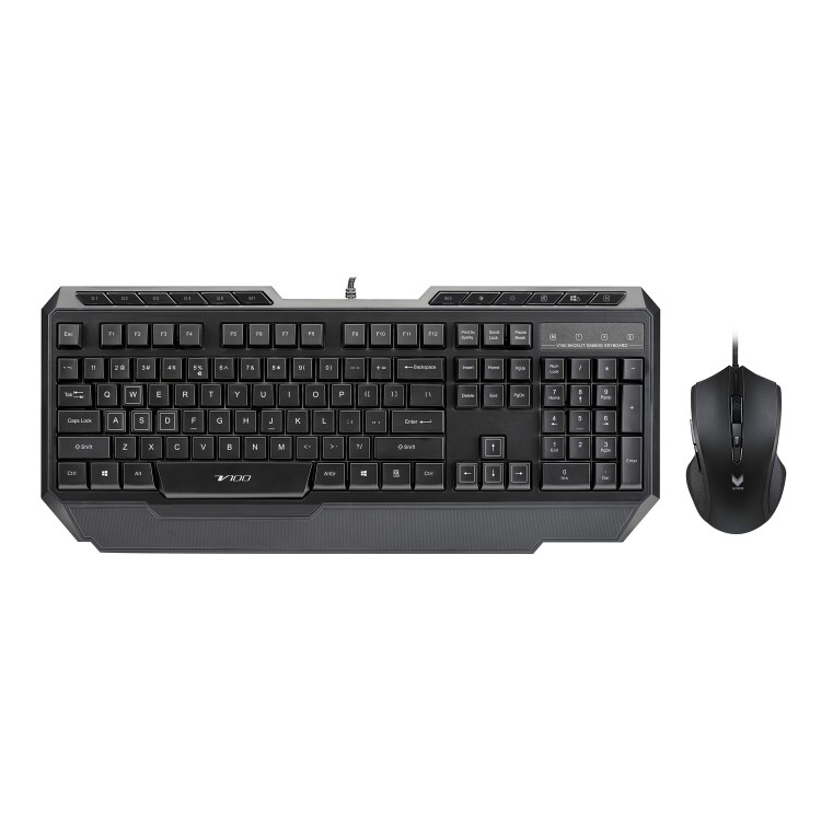 VPRO V100 Gaming Backlit Keyboard and Mouse Set Black UK Layout