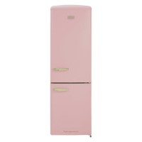 Refurbished CDA Florence Tea Rose Freestanding 330 Litre 60/40 Frost Free Retro Fridge Freezer Pink