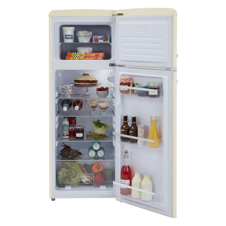 CDA 206 Litre Top Mount Retro Freestanding Fridge Freezer - Betty Barley