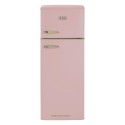 1194120 CDA 206 Litre Top Mount Retro Freestanding Fridge Freezer - Betty Tea Rose