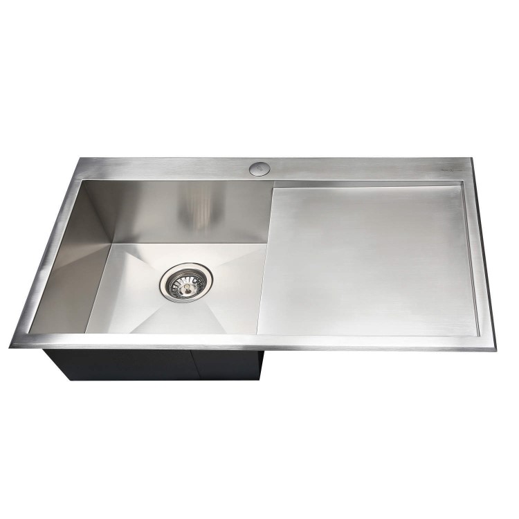 Taylor & Moore Single Bowl Right Hand Drainer Stainless Steel Kitchen Sink