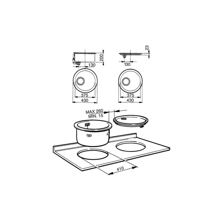 Smeg 11I Round Drainer to match FM37C